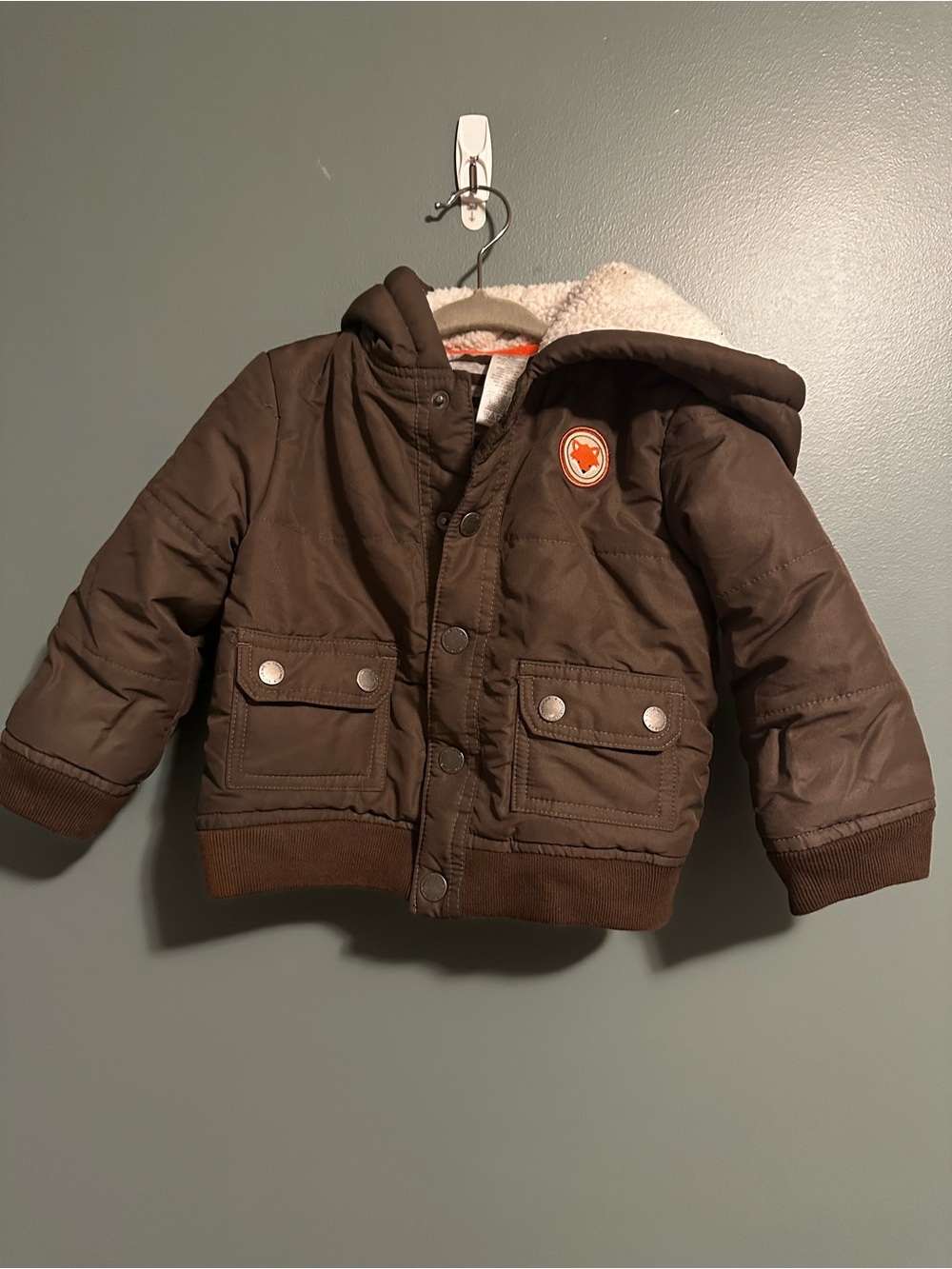 Toddler winter coat - fox - size 24 months